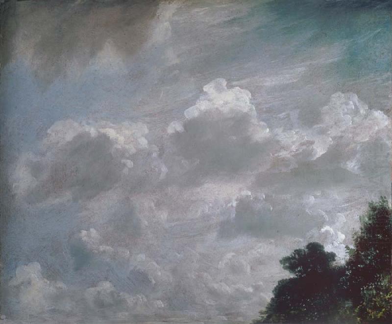 John Constable Cloud study,Hampstead,trees at ringt 11September 1821